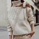 thumbnail image 2 of Suéter de punto Gibobby Moda Mujer Colorblock Fuera del hombro L, 2 of 4