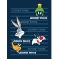 thumbnail image 2 of Looney Tunes Characters and Text Boy's Navy Blue T-shirt-L, 2 of 3