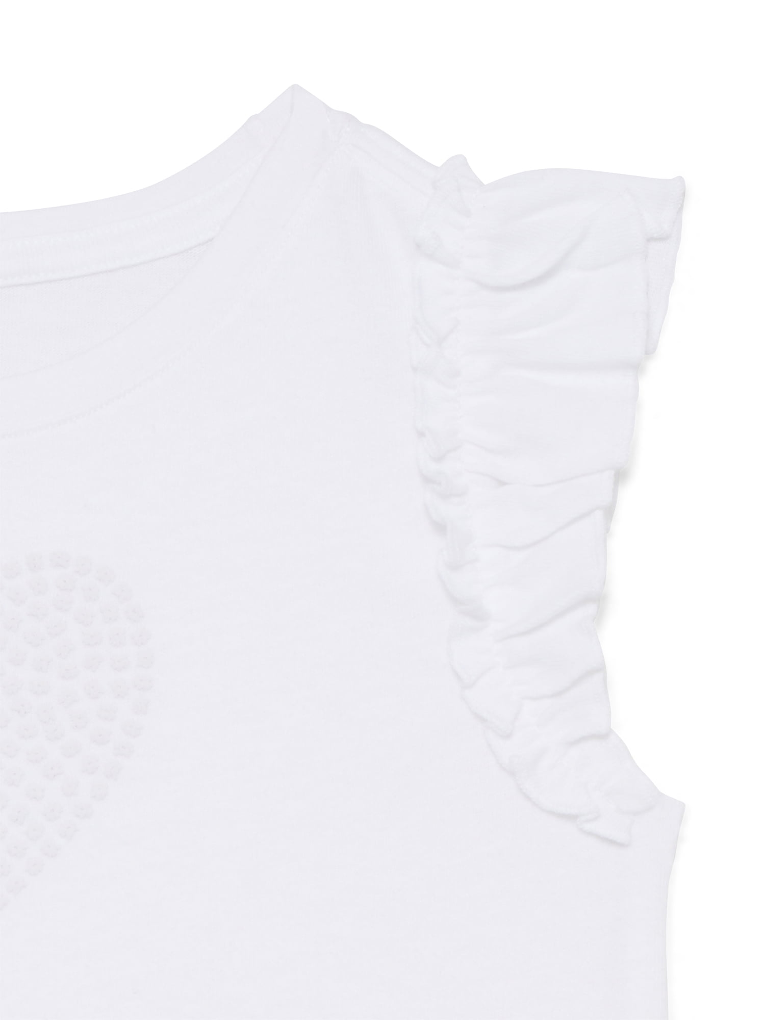 Wonder Nation Toddler Girls Tee with Flutter Sleeves, Sizes 18M-5T