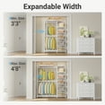 thumbnail image 6 of VIPEK X2 Expandable Closet Rack, Adjustable Wardrobe System (3'3"-4'8" Width) with 2 Shelves & Hanger Rods, 760LB Capacity Storage Organizer, White, 6 of 7