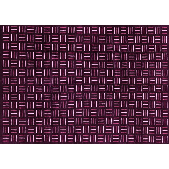 Ahgly Company Indoor Rectangle Oriental Pink Modern Area Rugs, 2' x 4'