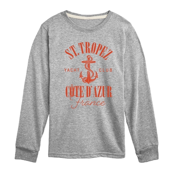 Instant Message - St Tropez Yacht Club - Youth Boys Long Sleeve Graphic T-Shirt