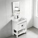 thumbnail image 1 of Gabinete de Baño de Lavamanos y Espejo, Armario con 2 Puertas para Baño con Estante, Grifos de Agua Caliente y Fría, Tuberías de Desag, 61 * 40 cm (Negro), 1 of 8