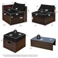 thumbnail image 3 of Costway 8PCS Patio Rattan Furniture Set  Space-Saving Storage Cushion Black cover, 3 of 10