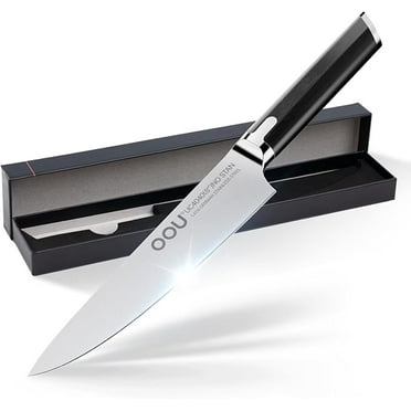 Professional Chef Knife 8 Inch Kitchen Knife, German High Carbon Stainless Steel Super Sharp Chef's Knife With Ergonomic Solid Wood Handle, Useful Kitchen Gadgets
