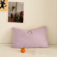 thumbnail image 3 of Funda de almohada, color liso lavado, textura de pelo y lino, suave, cómoda, transpirable, apertura lateral, calidad premium, diseño de cremallera lateral, ideal para dormitorio, peinado,, 3 of 8