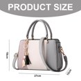 thumbnail image 2 of Purses and Handbags for Women Top Handle Bags Leather Satchel Totes Shoulder Bag - Light grey, 2 of 5