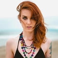 thumbnail image 4 of Retro Style Coconut Shell Necklace Multi Color Beaded Necklace for Decoration 3Pcs, 4 of 5