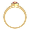 thumbnail image 4 of 1.2ct marquise cut red natural garnet 14k yellow gold halo Bridal Wedding Engagement Promise Anniversary Ring for Women size 6.75, 4 of 7