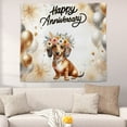 thumbnail image 2 of Happy Anniversary Dachshund Celebrates Wedding Love Family Party Tapestry Wiener Dog Lover Gifts Idea Wall Hanging Backdrop Home Decor - 01015, 2 of 5