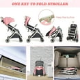 thumbnail image 6 of INFANS Lightweight Baby Stroller, Compact Stroller with One-Hand Fold, Travel Stroller for Airplane with Cup Holder, 5-Point Harness, Foot Cover, Canopy, Infant Stroller for 0-36 Month (Pink), 6 of 9
