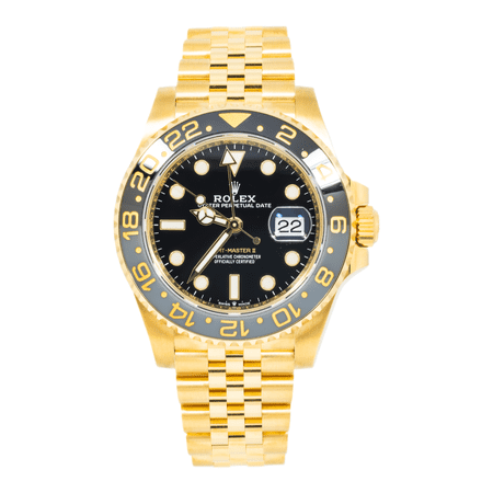 Pre-Owned Rolex Yellow Gold GMT Master II 126718GRNR with Jubilee Bracelet