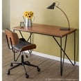 thumbnail image 5 of Lombardi Mid-Century Modern Adjustable Office Chair With Swivel In Walnut And Black, 5 of 13