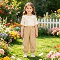 thumbnail image 2 of LYHaoo Lightweight Summer Girls Pants With Embroidered Breathable Wide Leg Kids Trousers For Play School Pants for Girls(Yellow), 2 of 6