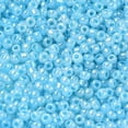 thumbnail image 2 of 8/0 Glass Seed Beads Ceylon Round Pale Turquoise 3mm Hole: 1mm 2222pcs/100g, 2 of 4