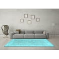 thumbnail image 3 of Ahgly Company Indoor Square Abstract Light Blue Modern Area Rugs, 5' Square, 3 of 4