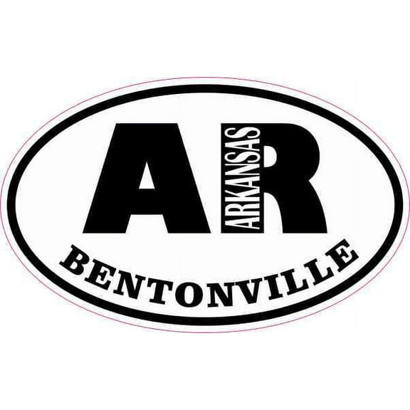 4in x 2.5in Oval AR Bentonville Arkansas Sticker