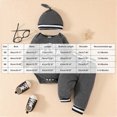 thumbnail image 3 of HCNTES Baby Boy Winter Clothes Baby Boys Outfit Newborn Baby Boy Clothes Ribbed Knitted Long Sleeve Rompers Fall Winter Outfits Pants Sets Gifts for Boys 0 3 6 9 12 Months, 3 of 7