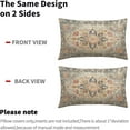 thumbnail image 5 of Navy Blue Orange Boho Lumbar Pillow Covers 12x20 Set of 2 Carpet Design Ethnic Bohemian Floral Pattern Rectangle Decorative Throw Pillow Cases Outdoor Farmhouse Decoration for Sofa Couch Bed, 5 of 6