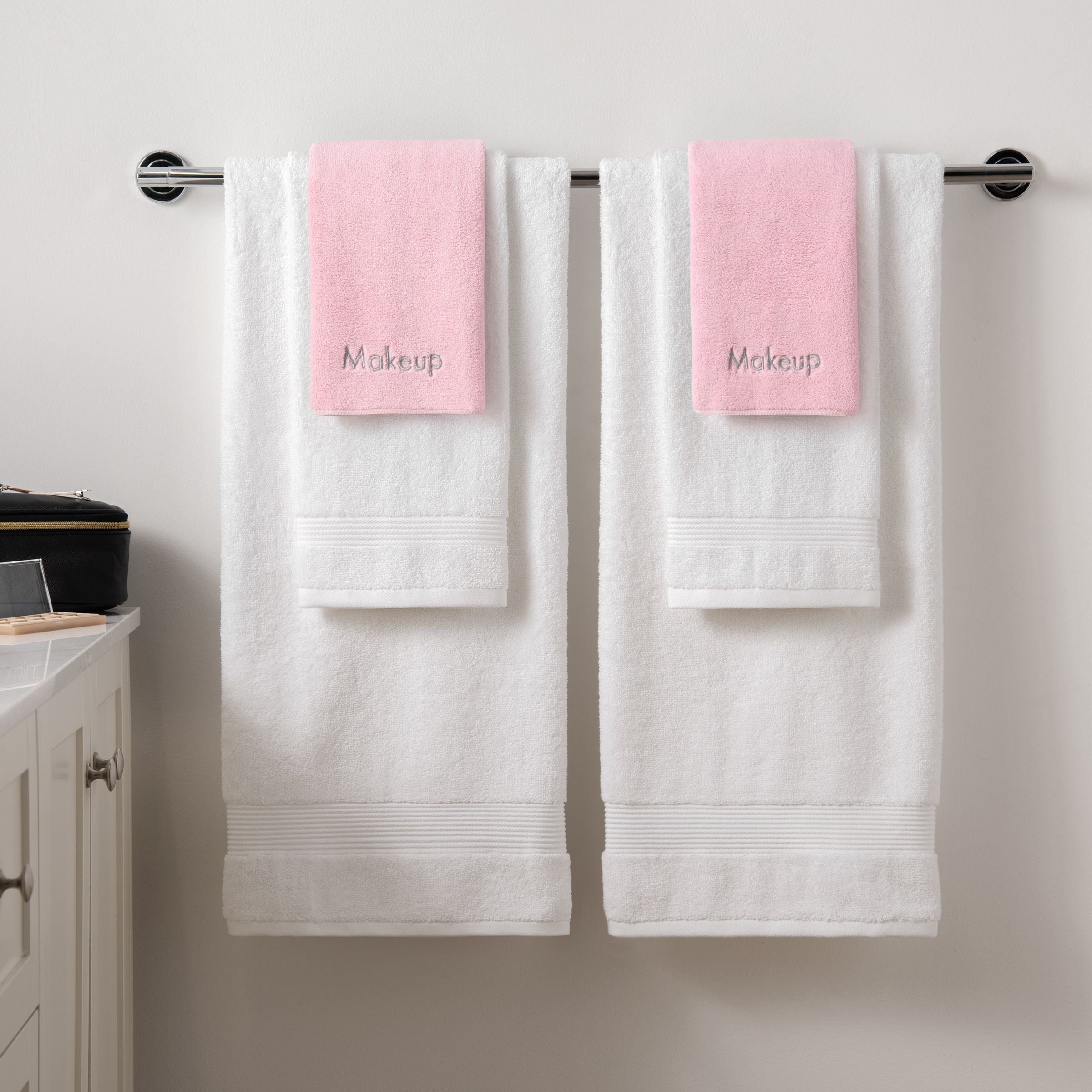 Arkwright Makeup Remover Wash Cloth - Coral Fleece Microfiber Face Towels - 13 x 13 in. - (Bulk Case of 108) Pink