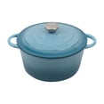 thumbnail image 1 of D Enameled Cast Iron Dutch Oven 7.87 Inch Heavy Duty Pot With Lid for Stewing Braising Baking 7.87X7.87 Inches, 1 of 7