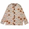 thumbnail image 6 of Stralyhd Halloween Sweaters for Women Plus Size Novelty Pumpkin Ghost Knitted Sweater Button Down Open Front Soft Casual Fall Winter Warm Sweater White 4XL, 6 of 7