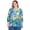 MULTI GREEN, variant on Alfred Dunner Womens Watercolor Leaves Knit Top