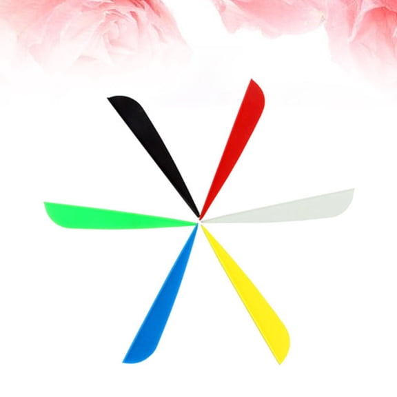Masteelf 27Pcs 3 Inch Water Drop Arrow Fletching Archery Vanes Accessories Mixed Colors