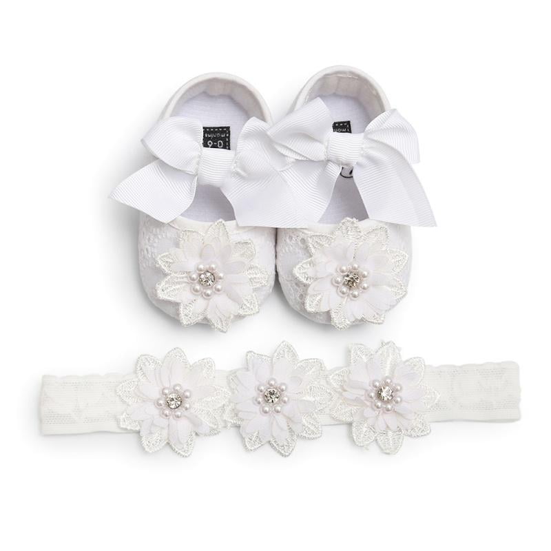 Infant Girl Shoes Mary Jane Flats Wedding Dress Shoes Soft Newborn Baby