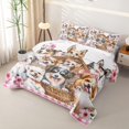 thumbnail image 3 of Erosebridal Cartoon Dogs Twin Quilt Set for Girls, Animal Pet Twin Coverlet Set, 2-Piece 1 Quilt and 1 Pillowcase, 3 of 7