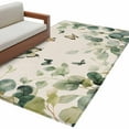 thumbnail image 2 of 3x5 Area Rugs, Eucalyptus Leaves Non-Skid Rubber Backing Large Rectangle Rugs - Living Room Bedroom Home Office, Spring Summer Botanical Sage Green Rustic Indoor Floor Mat Carpets Washable Rug, 2 of 9
