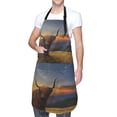 thumbnail image 3 of Goofa Yak Printed Waterproof Apron 33" Chef Aprons for Men Heavy Duty Chemical Work Apron Adjustable Bib Apron, 3 of 9