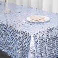 thumbnail image 3 of BalsaCircle 60" x 102" Dusty Blue Big Payette Sequin Rectangular Tablecloth, 3 of 8