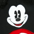 thumbnail image 2 of Disney Unisex Adult Mickey Mouse Acrylic Knit Winter Laplander Hat with Jumbo Knit Pom Ears and Knit Tassels Black, 2 of 4