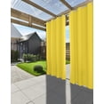 thumbnail image 2 of Outdoor Curtains for Patio Waterproof Bright Yellow Indoor/Outdoor Curtain Tiebacks Solid Color Privacy Curtain Sun Blocking Grommet Drapes for Pergolas Gazebo Porch Balcony 1 Panel 54x84 Inch, 2 of 18
