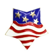 Patriotic American US Brooch Pins Star Shaped Brooch Pin Scarf