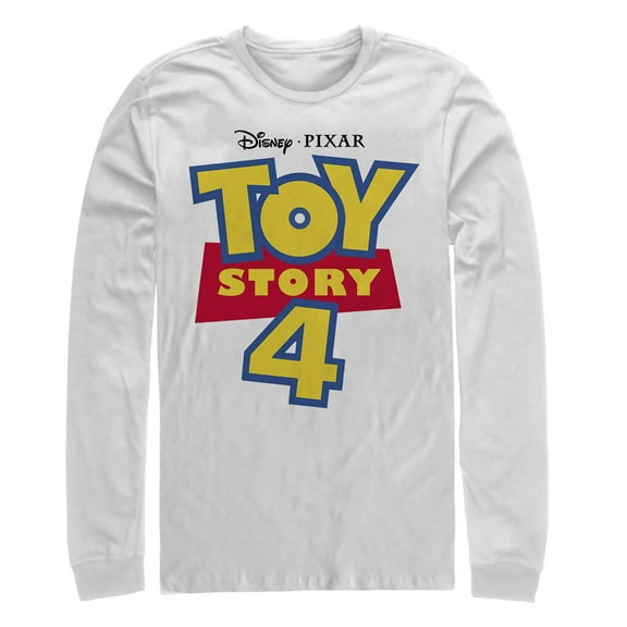 Men's Toy Story Bold Logo  Long Sleeve Shirt White Medium