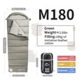 thumbnail image 4 of Saco de dormir Naturehike M180 verde con capucha para adultos, 4 of 8