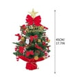 thumbnail image 3 of Mini Christmas Tree, Small Christmas Little Tree, Table top Tree 18”,Miniature Pine Artificial Xmas Tree with Ball Star Bowknot Ornaments for Holiday Season Desk Decoration Centerpiece Bright red, 3 of 6