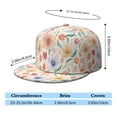 thumbnail image 5 of Botanical Garden Flat Brim Hat - Adjustable Hip Hop Baseball Cap, 5 of 5