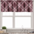 thumbnail image 3 of Ambesonne Fashion Valance & Curtain, Retro Plaid Pattern Art, 55"x30", Dark Fuchsia and Pale Pink, 3 of 7