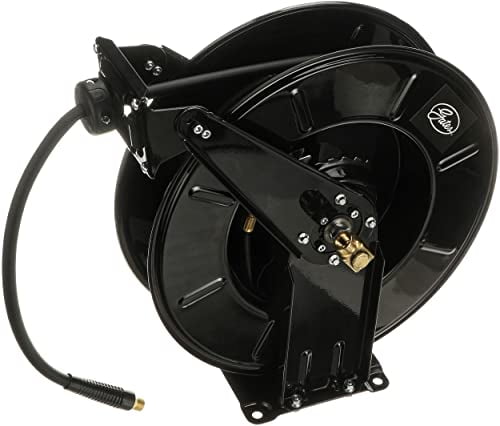 Genuine Gates 91070 Heavy-Duty Steel Air Hose Reel & 1/2 x 50' Air Hose