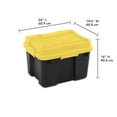 thumbnail image 4 of Sterilite Plastic 20 Gallon Gasket Tote Yellow Lily Set of 4, 4 of 11