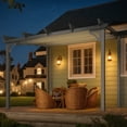 thumbnail image 7 of AECOJOY 10' x 8' Outdoor Retractable Pergola with Canopy, Aluminum Pergola Patio Grill Gazebo w/ Drainage Holes & Windproof Hooks, 7 of 7