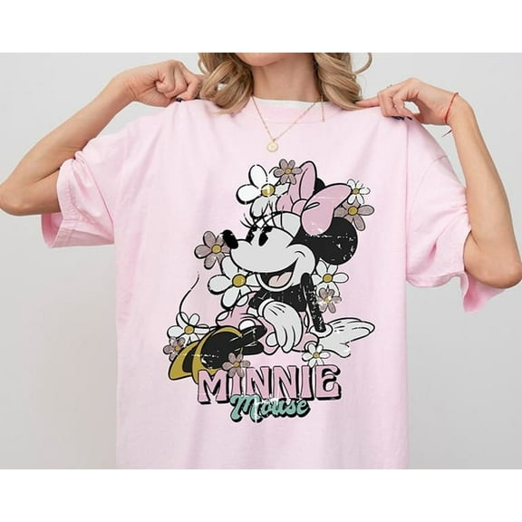 Minnie Mouse Shirt Minnie Mouse Flower Shirt Disneyland Shirt Disney World Shirt