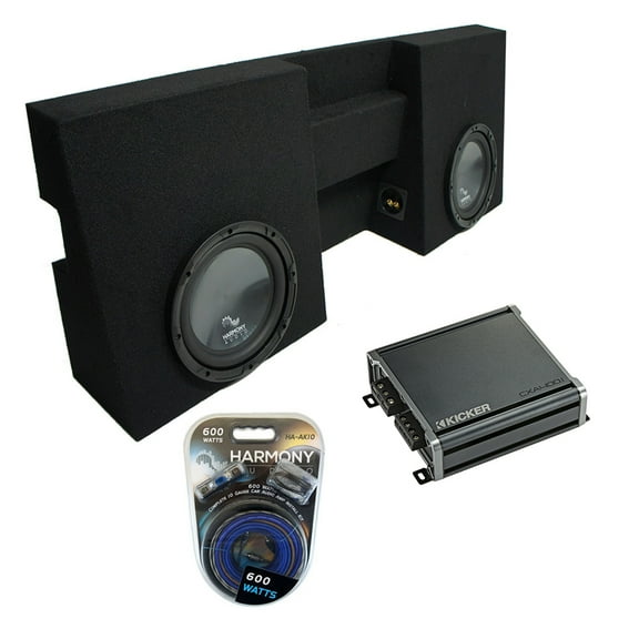 2005-2015 Toyota Tacoma Double Cab Truck Harmony R104 Dual 10" Sub Box & CXA4001