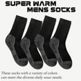 thumbnail image 2 of 4 Pairs Mens Merino Wool Socks, Breathable Hiking Outdoor Warm Winter Socks for Men Cold Weather Mottled Black+Grey (4 pairs), 2 of 7