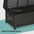 thumbnail image 4 of Outsunny Wicker Storage Bench Deck Box with Comfortable Cushion, Cream, 4 of 9