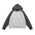 thumbnail image 4 of Boys And Girls Sweatshirt Crew Neck Hoodies Mid Size Children's Color Blocked Pullover Tops Hooded Sports Jackets, 4 of 9
