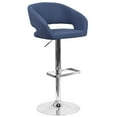 thumbnail image 1 of Contemporary Charcoal Fabric Adjustable Height Barstool with Rounded Mid-Back and Chrome Base, 1 of 9